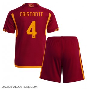 AS Roma Bryan Cristante #4 Kotipaita Lapsille 2023-24 Lyhythihainen (+ shortsit)